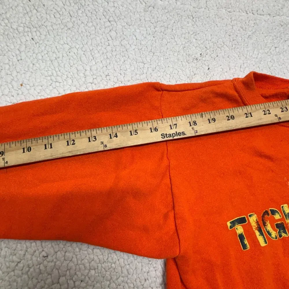 Vintage Tiger Cub Scouts Sweatshirt Youth Medium Orange Uniform Scouting USA